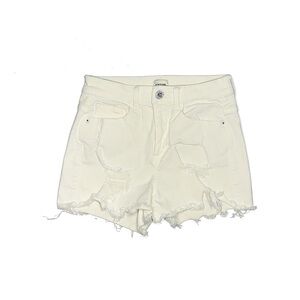 Sneak Peek White Frayed Jean Shorts